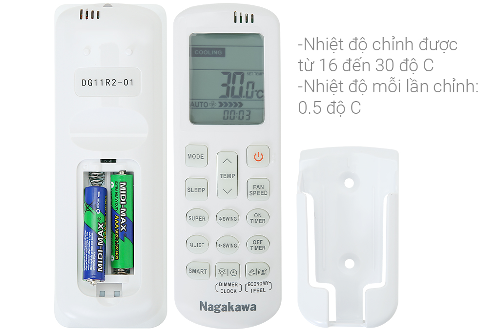 Máy lạnh Nagakawa Inverter 1.0HP NIS-C09R2H10