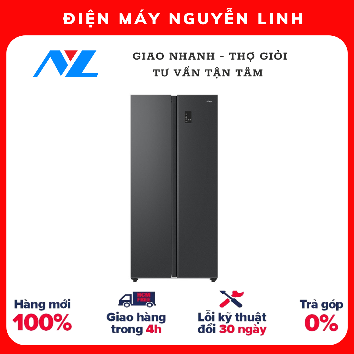 Tủ lạnh Aqua Inverter 480 lít AQR-S480XA(BL)