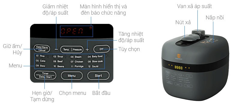 Nồi áp suất Hawonkoo PCH-500