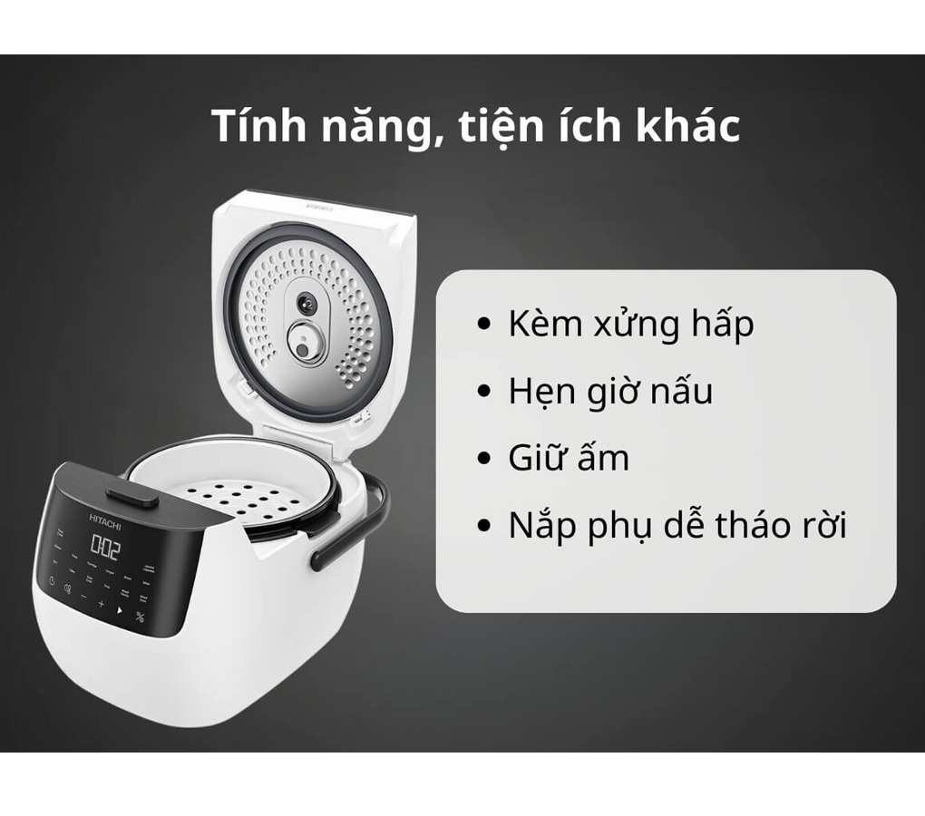 Nồi Cơm Điện Tử Hitachi RZ-R18XN-W 1.8 Lít