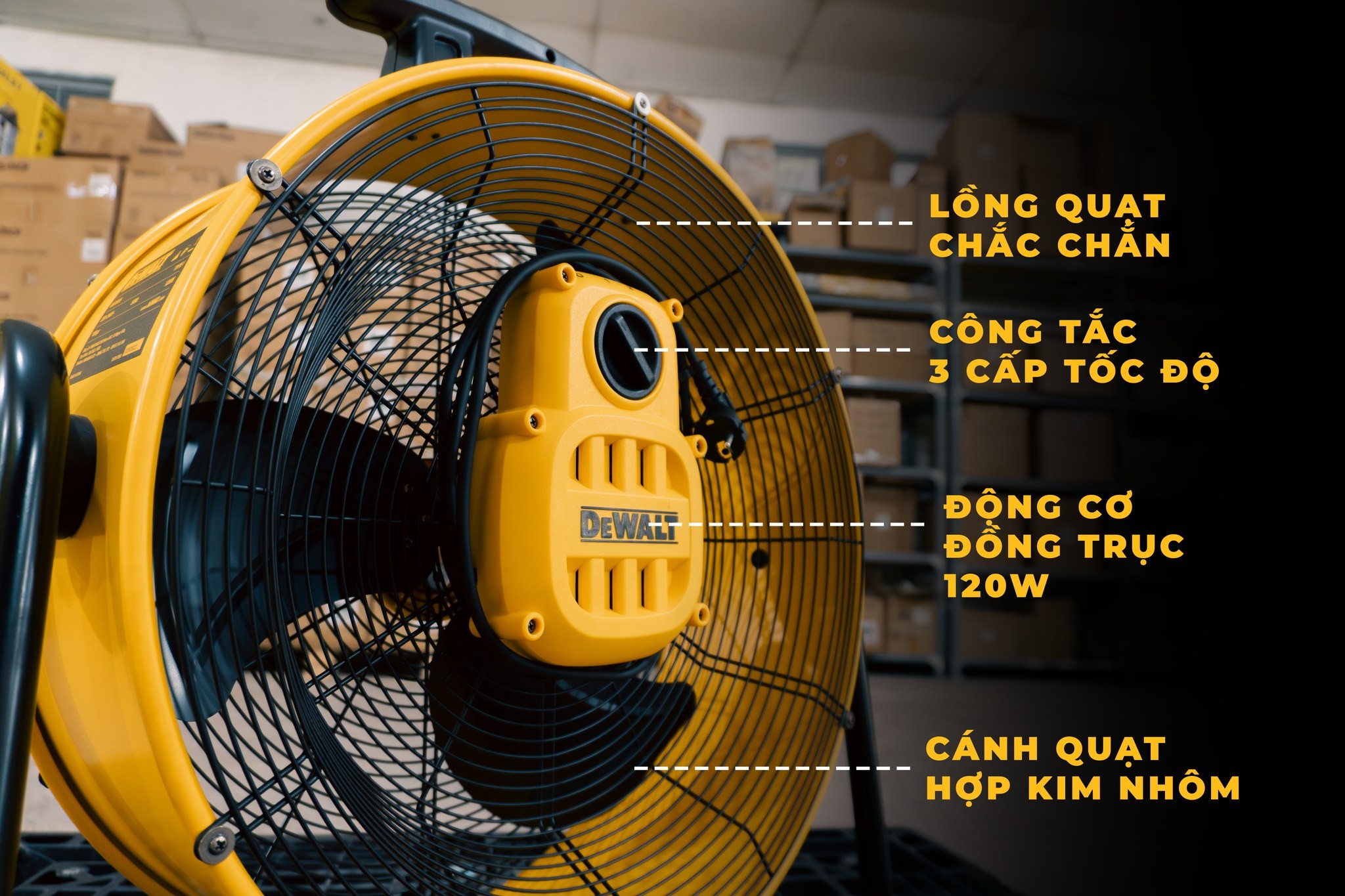 Quạt sàn công nghiệp DeWalt 20 inch DXF2035