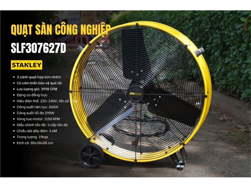 Quạt công nghiệp Stanley SLF307627D - 30 inch
