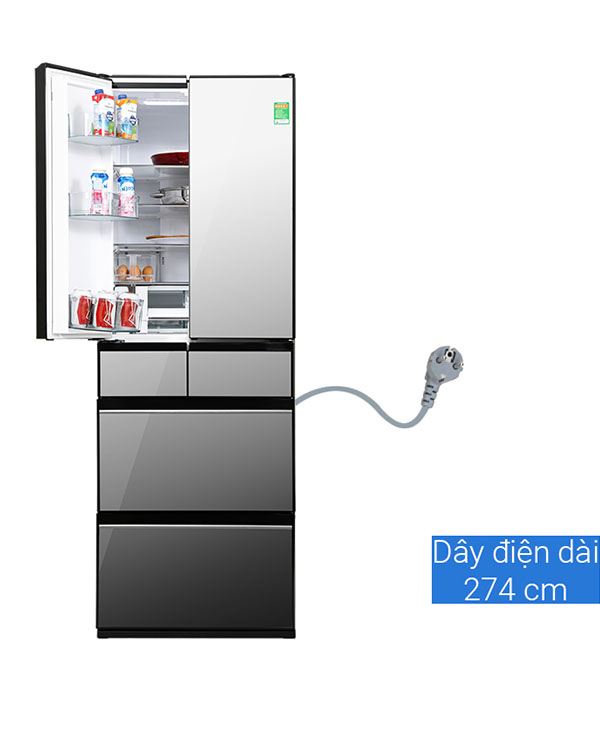 Tủ lạnh Hitachi Inverter 540 lít R-HW540RV(X) - Nhập khẩu NHẬT BẢN