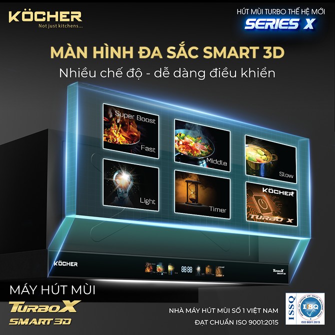 Máy hút mùi Kocher TURBO X3D-669D