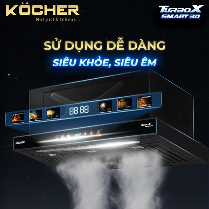 Máy hút mùi Kocher TURBO X3D-669D
