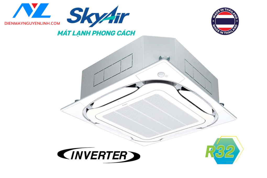 Điều hòa âm trần Daikin Inverter 2.0Hp FCFC50DVM/RZFC50DVM + BRC2E61 + BYCQ125EAF ( Điều khiển có dây )