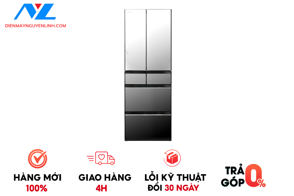 Tủ lạnh Hitachi Inverter 540 lít R-HW540RV(X) - Nhập khẩu NHẬT BẢN