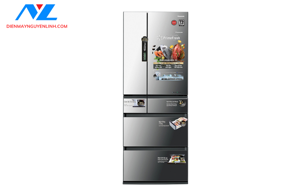 NR-F503GT-X2 - Tủ lạnh Side by Side 6 cánh Panasonic Inverter 491 lít