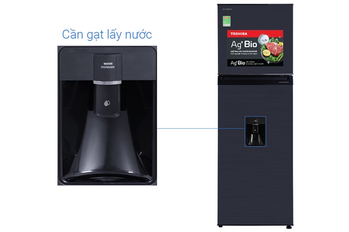 Tủ lạnh Toshiba Inverter 311 lít GR-RT395WE-PMV(06)-MG