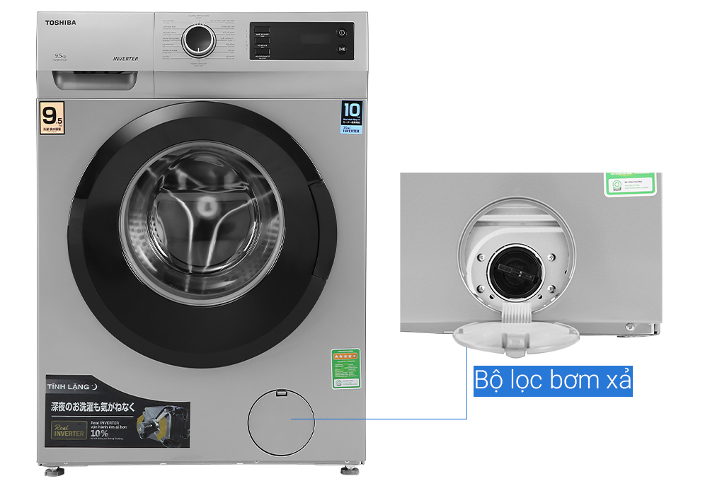 Máy giặt Toshiba Inverter 9.5 Kg TW-BK105S3V(SK)