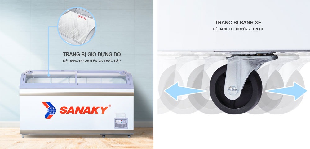 Tủ đông siêu thị Sanaky VH-888K