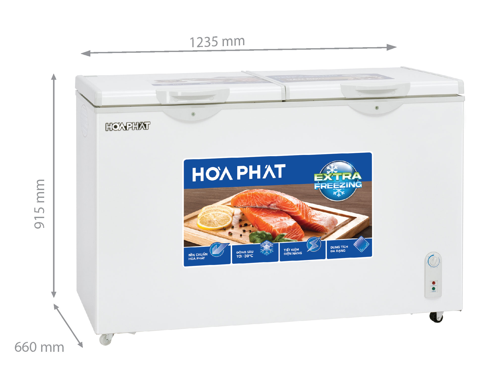Tủ đông Hòa Phát 2 ngăn 2 cánh HPF BN6271 - 271 lít