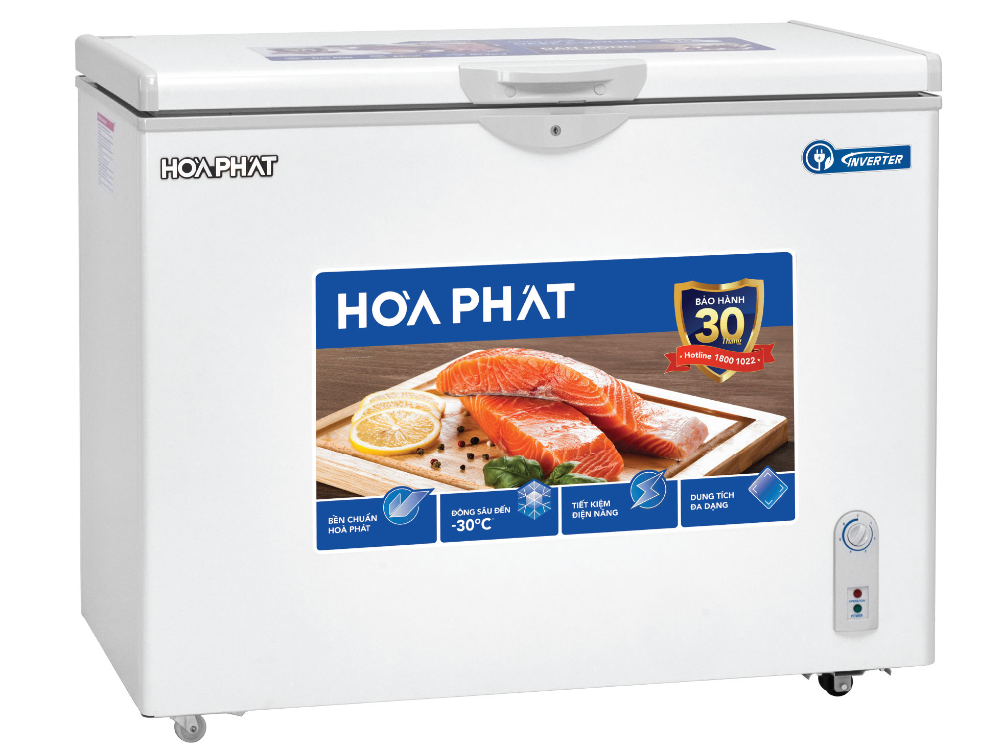 Tủ Đông 252L Hòa Phát HPF-AD8252 Công Nghệ Inverter, 1 ngăn 1 Cửa