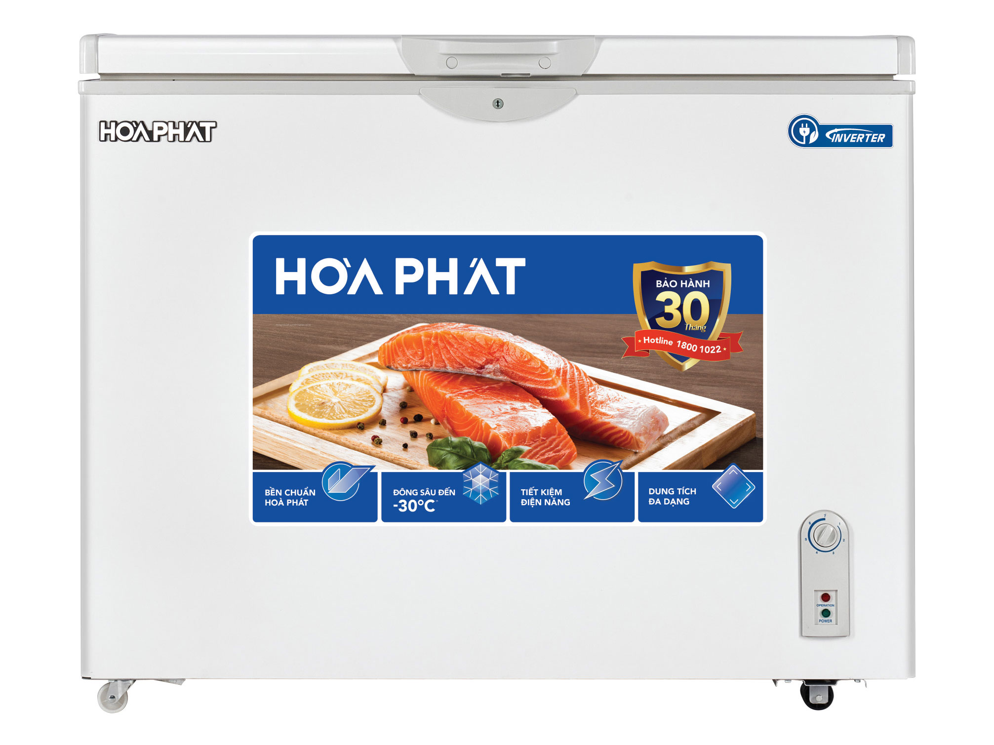 Tủ Đông 252L Hòa Phát HPF-AD8252 Công Nghệ Inverter, 1 ngăn 1 Cửa