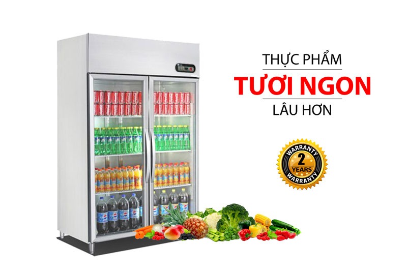 Tủ đông inox mặt kính Sanaky VH-1099K