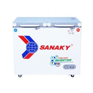 Tủ đông Sanaky Inverter VH-2599W4KD cánh kính cường lực màu xanh ngọc