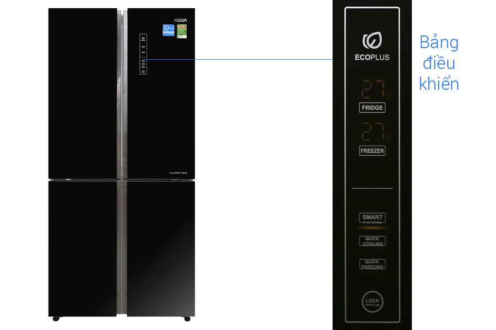 Tủ lạnh Aqua Inverter 456 lít AQR-IG525AM GB