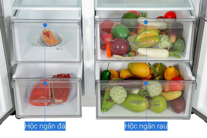 Tủ lạnh Toshiba Inverter 568 lít SBS GR-RS755WIA-PGV(22)-XK