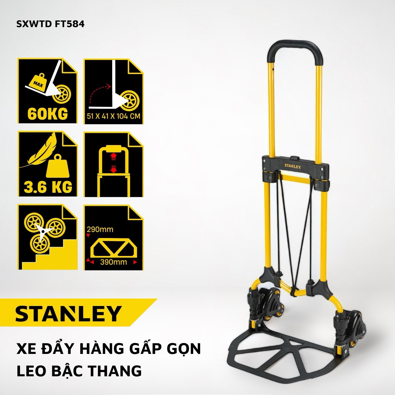Xe đẩy leo cầu thang Stanley FT584
