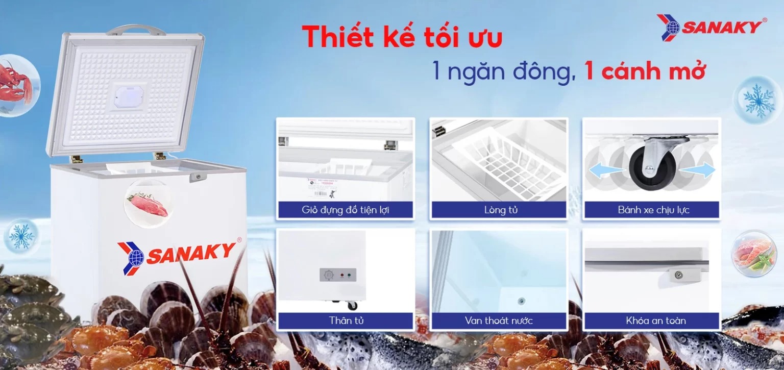 Tủ cấp đông mini Sanaky VH-150HY2