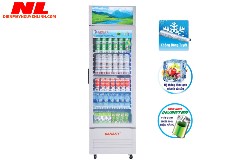 Tủ mát Sanaky Inverter VH-408K3L