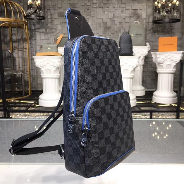 Túi Nam LV original damier graphite avenue sling bag N40008 blue | thuanbags