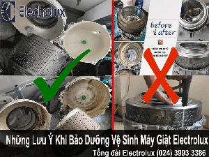 NHỮNG LƯU Ý KHI BẢO DƯỠNG VỆ SINH MÁY GIẶT ELECTROLUX