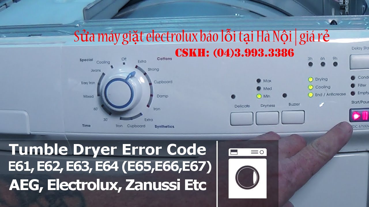 SỬA MÁY GIẶT ELECTROLUX BÁO LỖI TẠI NHÀ