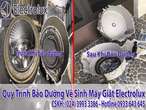 QUY TRÌNH BẢO DƯỠNG MÁY GIẶT ELECTROLUX