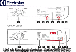 HƯỚNG DẪN CÁCH XÓA LỖI TRÊN MÁY GIẶT ELECTROLUX