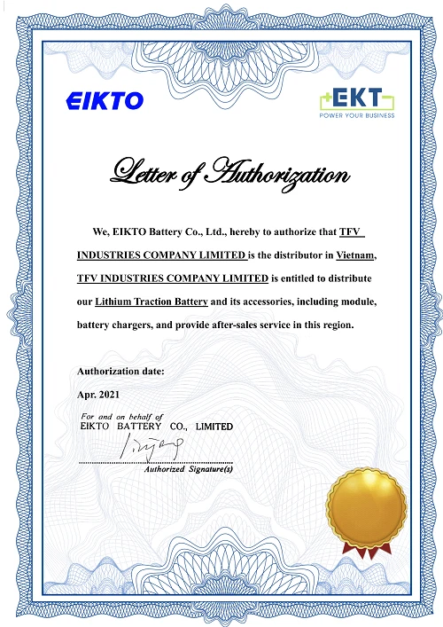 TFV là đối tác chiến lược của nhà sản xuất pin lithium EKT