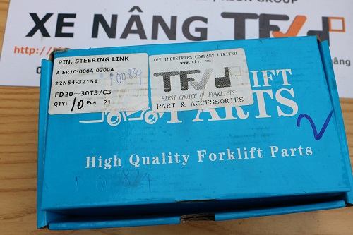 Chốt thanh giằng xe nâng TCM 22N54-32151 hiệu Folangsi chất liệu kim loại. Mã P.00834