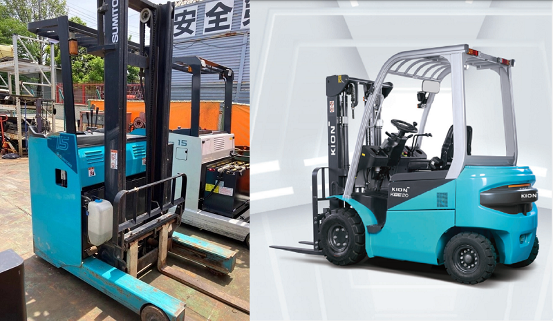 Xe nâng điện đứng lái và xe nang điện ngồi lái tại TFV