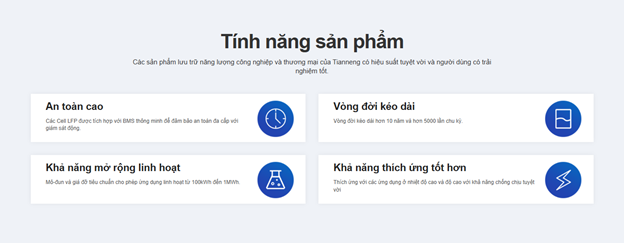 Các tính năng nổi bật của Hệ Thống C&I Tianneng