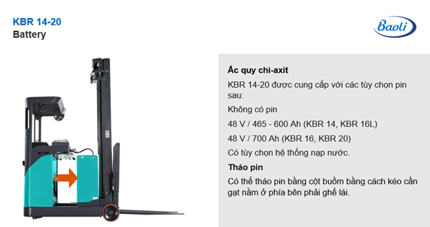 Pin 48V dung lượng lớn – sẵn sàng cho 3 ca làm việc