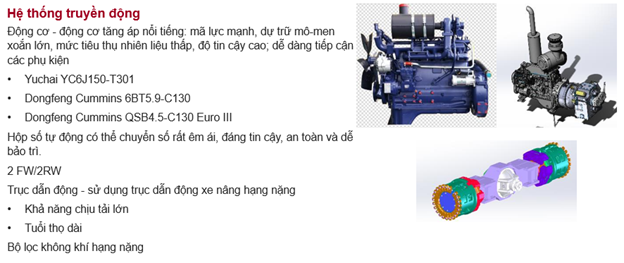 Động cơ Weichai / Cummins – Sức mạnh turbo, tiết kiệm vượt trội