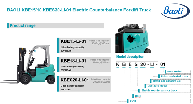Tổng quan về xe nâng điện Baoli KBE15-20S Series