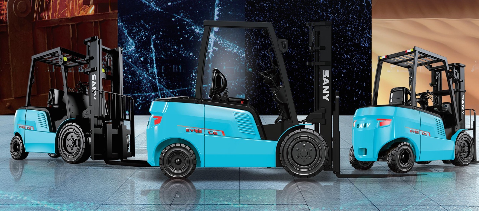 Xe nâng SANY tải trọng lớn TFV Industries bàn giao cho khách hàng nhà máy