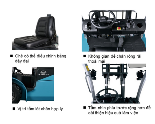 Khoang vận hành của xe nâng KBE