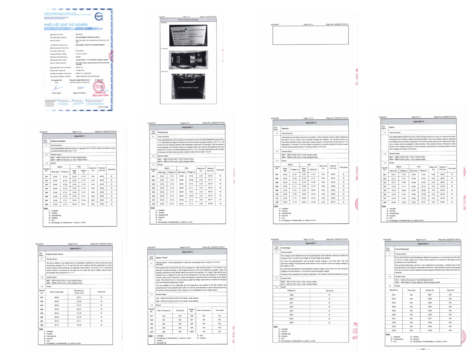 Chứng nhận UN38.3 của pin Interlift