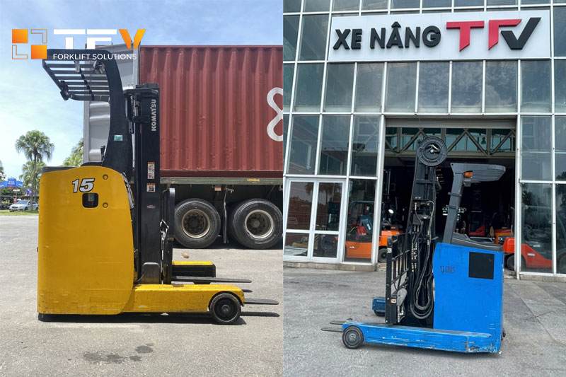 Xe nâng đứng lái 