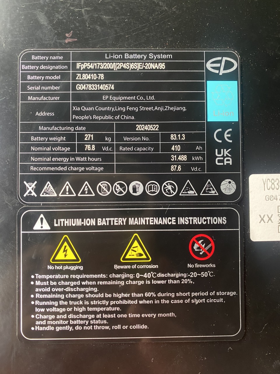 Xe nâng động cơ điện hiệu EP Interlift EFL353 mới 100%, sx 2024