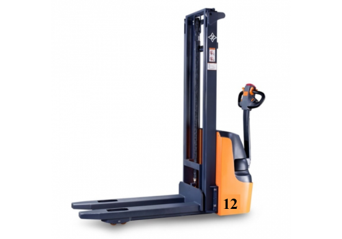 Xe nâng stacker điện cho khu sơ chế và kho mát thực phẩm