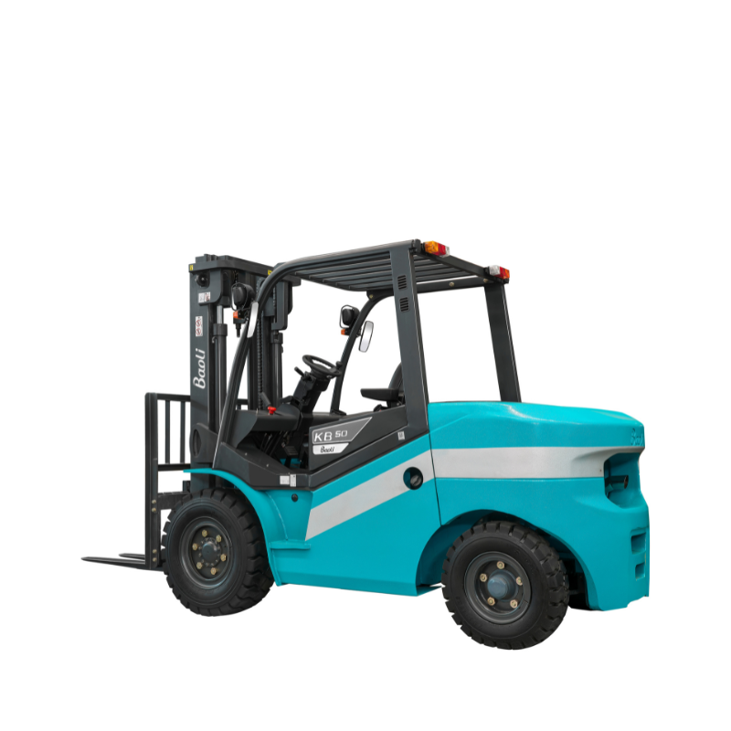Xe nâng 5 tấn Baoli KBD50S chạy dầu tại kho vật liệu