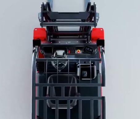 Xe nâng điện Linde E25B-01 và khung nâng