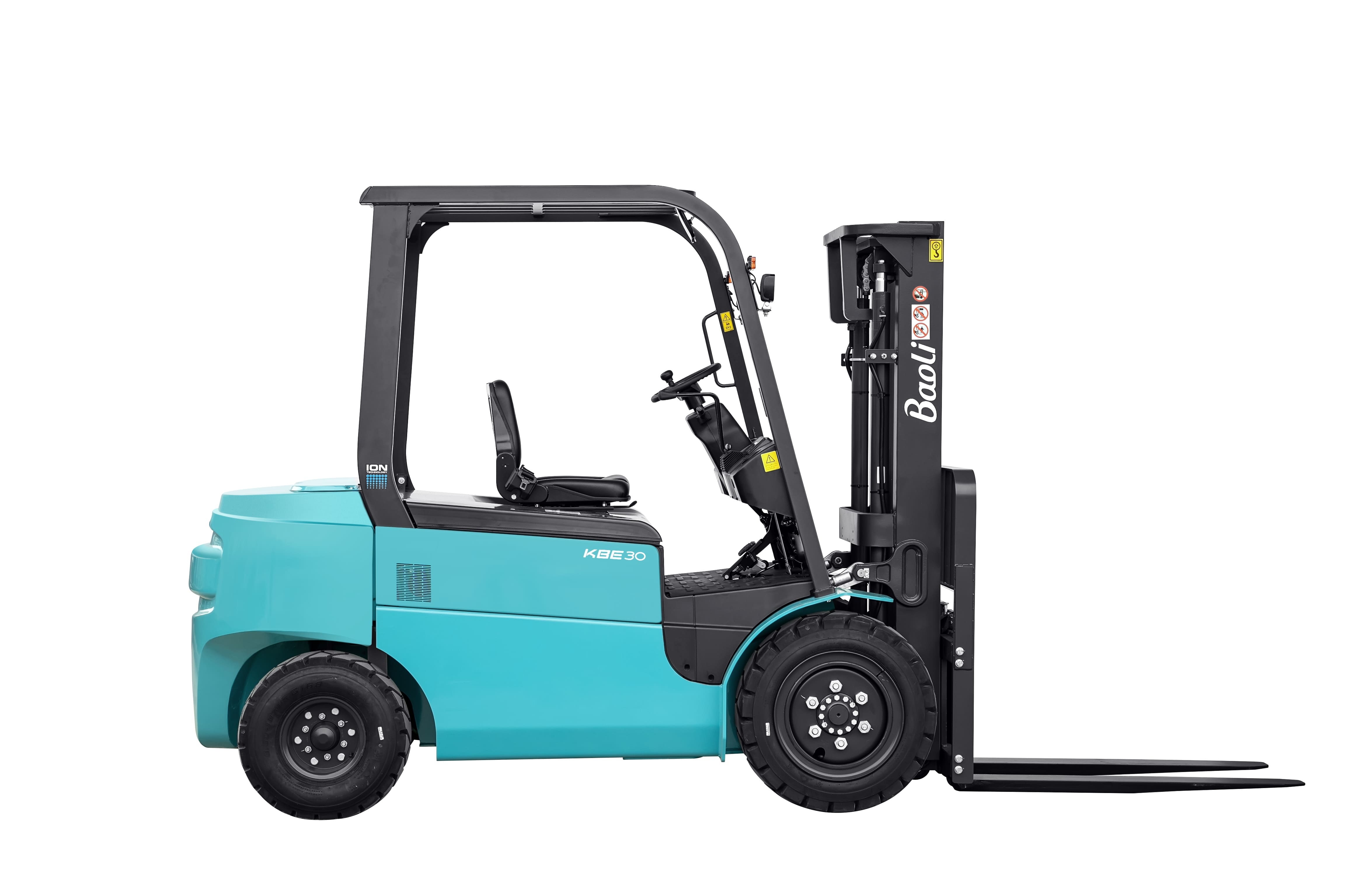 Xe nâng điện Baoli KBE30/35-Li-02 X3B 3,0–3,5 tấn – Khung gầm, lốp lớn và ổn định vận hành