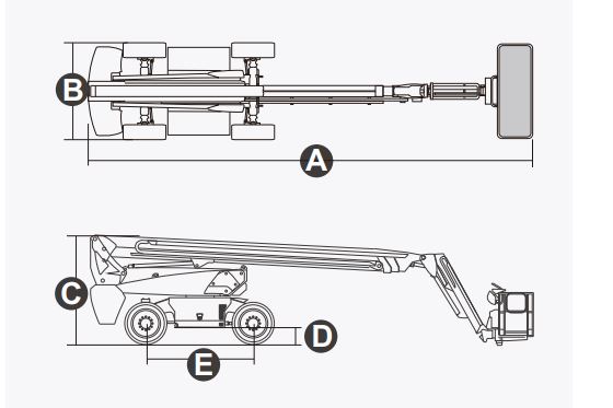 Xe nâng người Boomlift hiệu Dingli, Model BA24RT, M Series