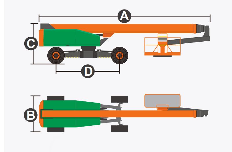 Xe nâng người Boomlift hiệu Dingli, Model BT36ERT, T Series