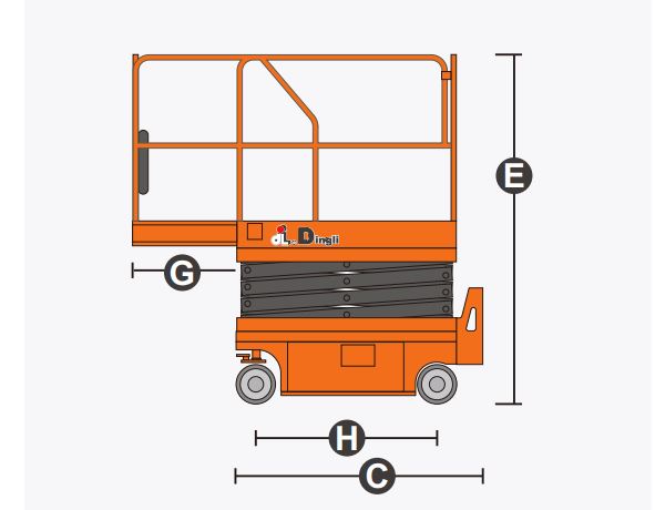 Xe nâng người Scissor lifts, hiệu Dingli model JCPT0607DCH