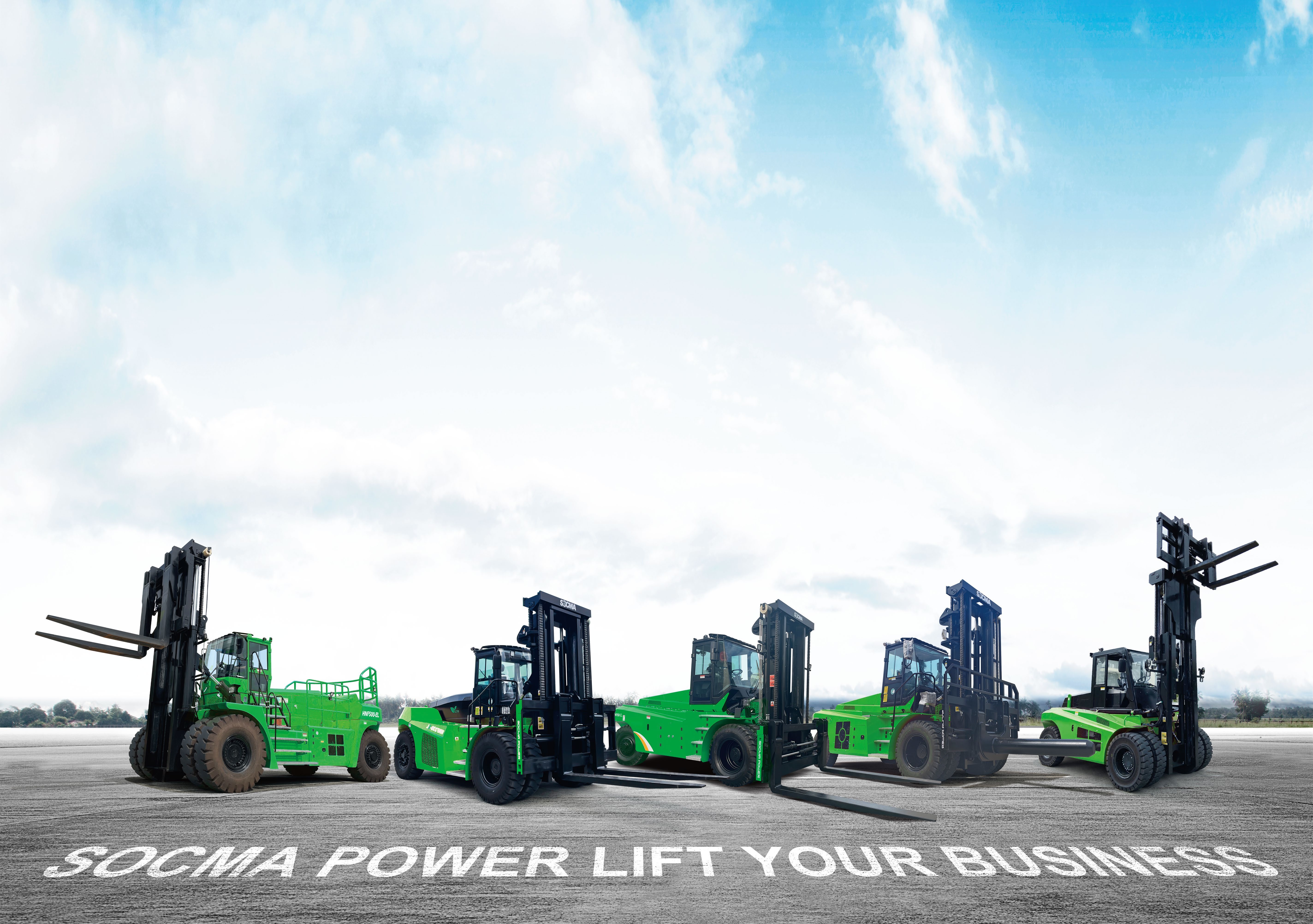 Dòng xe nâng điện tải nặng SOCMA HNF-EL trong catalog